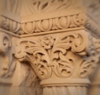 Tooled Stone Column Capital