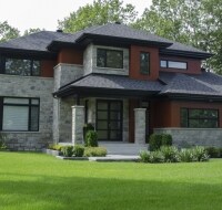 Natural Stone Stucco Home Elevation Houston