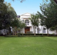 Contemporary Colonial Stucco Home Elevation Houston