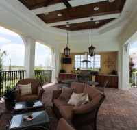 Outdoor Lanai Space with Wood Ceiling